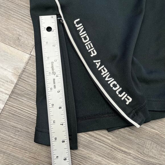 Under Armour Black Gray Mens L Loose Fit Ankle Zip Warm Up Athletic Sweatpants - Picture 10 of 13